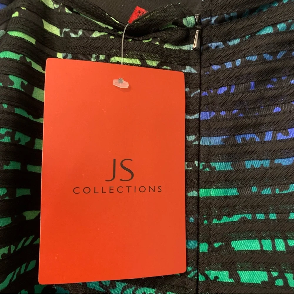 JS Collections Multi Color Spaghetti Strap Cocktail Dress - Picture 3 of 9